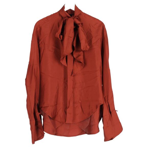 Petar Petrov Connor Blouse in Brown Silk - Picture 1 of 6